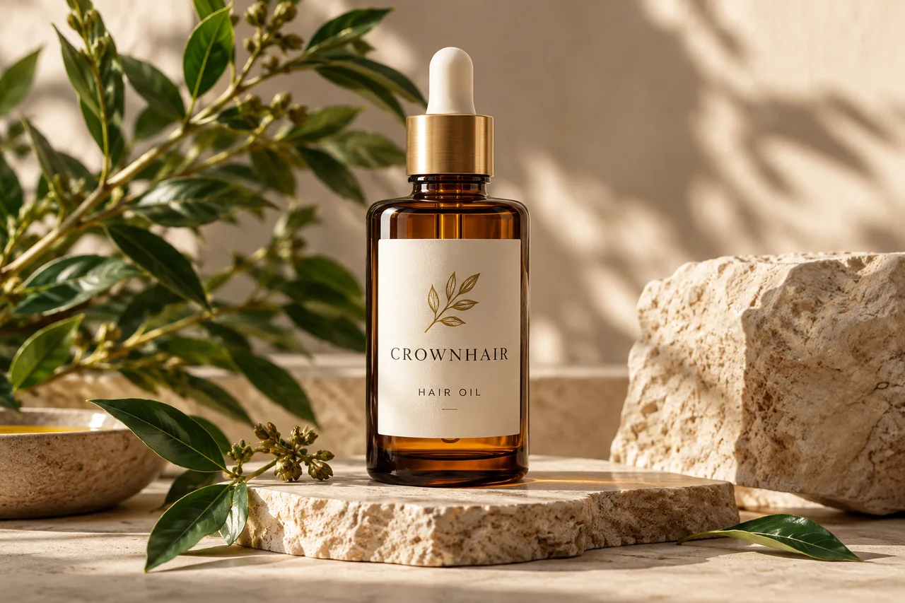 AI-generated product concept of The Ritual Hair Oil